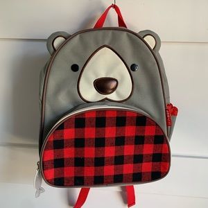 SKIP HOP | EUC Blake Bear Youth Backpack Buffalo Plaid HTF Unicorn